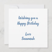 Licence de confiserie Carte d'anniversaire (Dos)