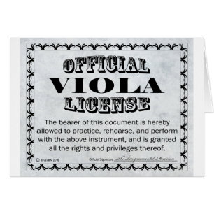 Licence de viola
