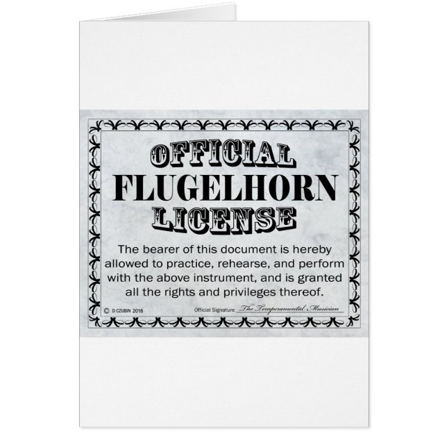 Licence Flugelhorn (Devant)