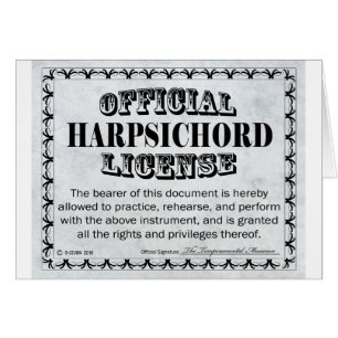 Licence Harpsichord