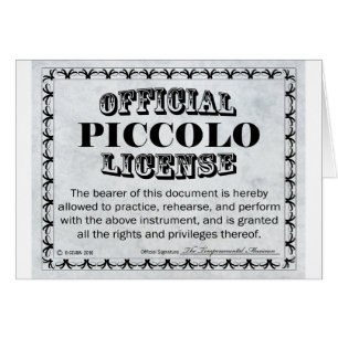 Licence Piccolo