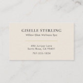 License Massage Therapist Visitekaartje (Achterkant)