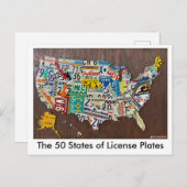 License Plate Map postcard Feestdagenkaart (Voorkant / Achterkant)