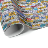License Plate wrapping paper Cadeaupapier (Rol Hoek)