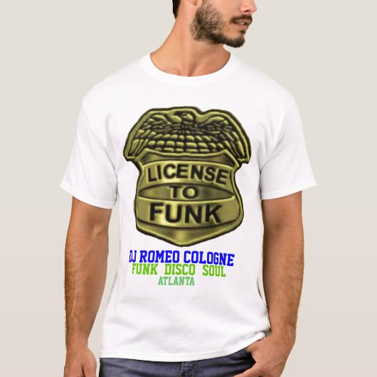 "License to Funk" Badge T-Shirt (Voorkant)