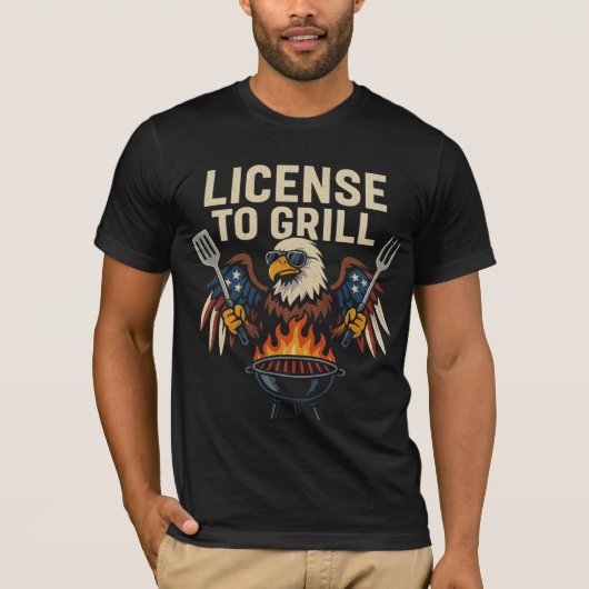 License to Grill – American Edition T-shirt (Voorkant)