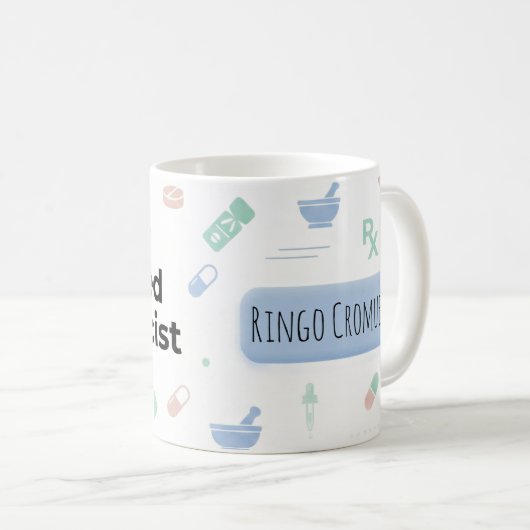 Licensed Pharmacist Personalized Mug | Modern ID B (Devant droit)