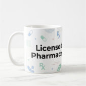 Licensed Pharmacist Personalized Mug | Modern ID B (Gauche)