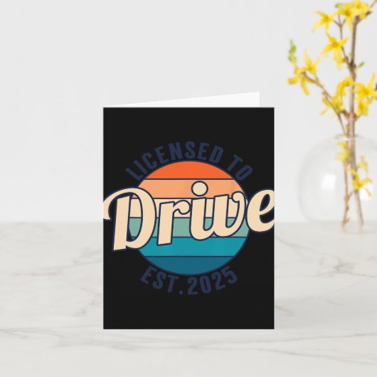 Licensed To Drive New Drivers License Est 2025 Kaart (Gele Bloem)