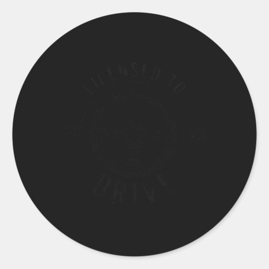 Licensed To Drive New Drivers License Est 2025 Ronde Sticker (Voorkant)