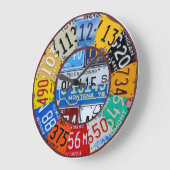 Licentie Bord Klok nummers Auto Label Art (Hoek)
