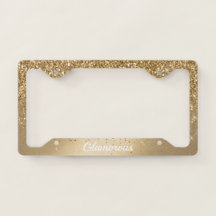 Licentie Bord Lijst - Jouw tekst Glitter Gold