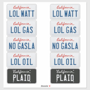 Licentie Borden California Set Sticker