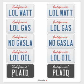 Licentie Borden California Set Sticker