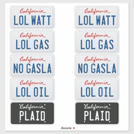 Licentie Borden California Set Sticker (Vel)