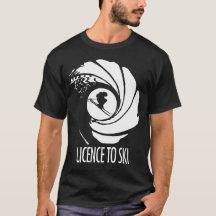 LICENTIE OM T-shirt-ontwerp voor skiën voor mannen