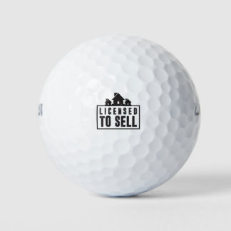 Licentie voor de verkoop van onroerend goed slogan golfballen