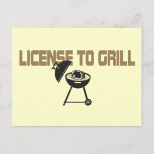 Licentie voor grill briefkaart