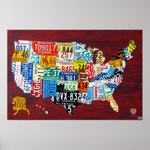 Licentiekaart Bord van de USA 2011 Edition 3 Poste Poster