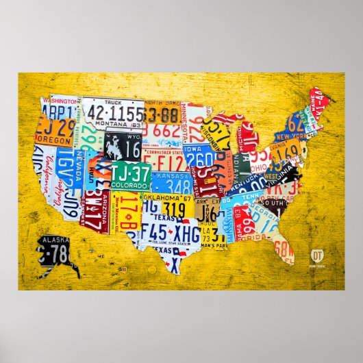 Licentiekaart voor het Bord van de Verenigde State Poster (Voorkant)