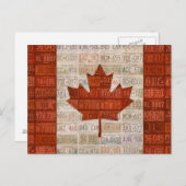 Licentievlag voor Bord van Canada Briefkaart (Voorkant / Achterkant)