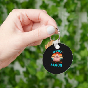 Lichaam Bacon Fat Pig Funny Cute Sleutelhanger