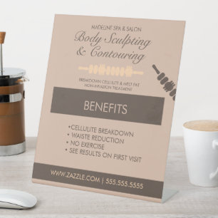 Lichaam Contouring Lichaam Beeldhouwen Massage Voo Reclamebord Met Voetstuk