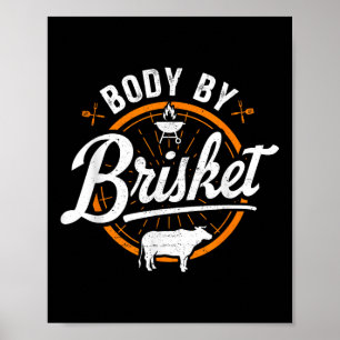Lichaam door Brisket Funny Barbecue Lover Smoker B Poster