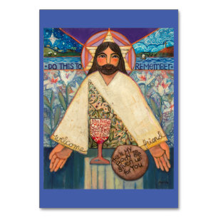 Lichaam en bloed, Eucharistisch gebedenkaartje Kaart
