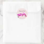 Lichaam- en Soul-floral Spa Ronde Sticker (Tas)