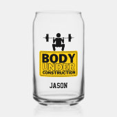 Lichaam in aanbouw Aangepaste naam Blikvorm Glas (Voorkant)