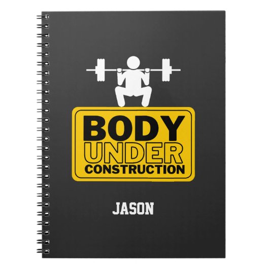 Lichaam in aanbouw Aangepaste naam Notitieboek (Voorkant)