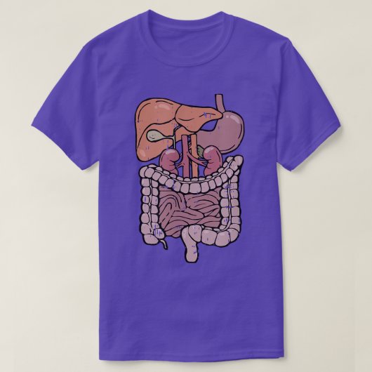 Lichaam Intern orgaan Anatomie Costume Easy Hallow T-shirt (Design voorkant)