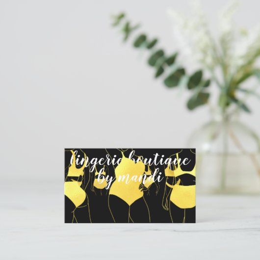 Lichaam Logo QRCode Bikini Onderkleding Winkel Gol Visitekaartje (Staand voorkant)