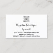 Lichaam Logo QRCode Bikini Onderkleding Winkel Gol Visitekaartje (Achterkant)