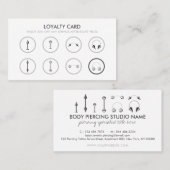 Lichaam Piercing Sale Loyalty Visitekaartje (Voorkant / Achterkant)