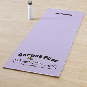 Lichaam Pose Paarse yogamat