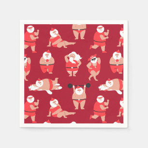 Lichaam Positieve Kerstman Vakantie Servet