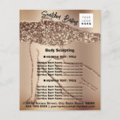 Lichaam Sculpting Beauty Hair Salon QR LOGO Glitte Flyer (Achterkant)