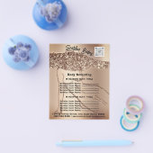 Lichaam Sculpting Beauty Hair Salon QR LOGO Glitte Flyer (Enkel)