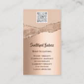 Lichaam Sculpting Logo Gold SPA Roos Glitter Visitekaartje (Achterkant)