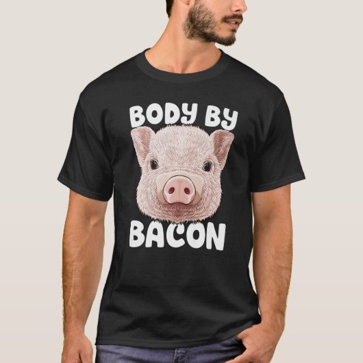 Lichaam van Bacon Pig low Carb High Fat Ketogenic  T-shirt (Voorkant)