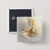 Lichaam van de Christusplein Vierkante Button 5,1 Cm (Voorkant /achterkant)