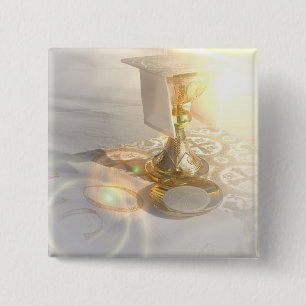 Lichaam van de Christusplein Vierkante Button 5,1 Cm