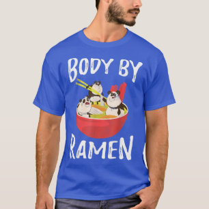 Lichaam van de Japanse noedels Kawaii Anime Panda T-shirt