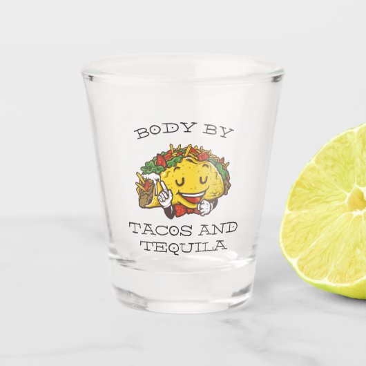 Lichaam van Tacos en Tequila | Funny Taco Shot Glas (Voorkant)