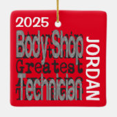 Lichaam Winkeltechnicus Extraordinaire CUSTOM Keramisch Ornament (Achterkant)