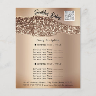 Lichaamsbedekking Beauty Hair Salon QR LOGO Roos Flyer