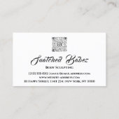 Lichaamsbedekking Logo massage QRCODE-Roos Visitekaartje (Achterkant)