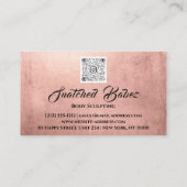 Lichaamsbedekking schoonheidsmiddel massage QR COD Visitekaartje (Achterkant)